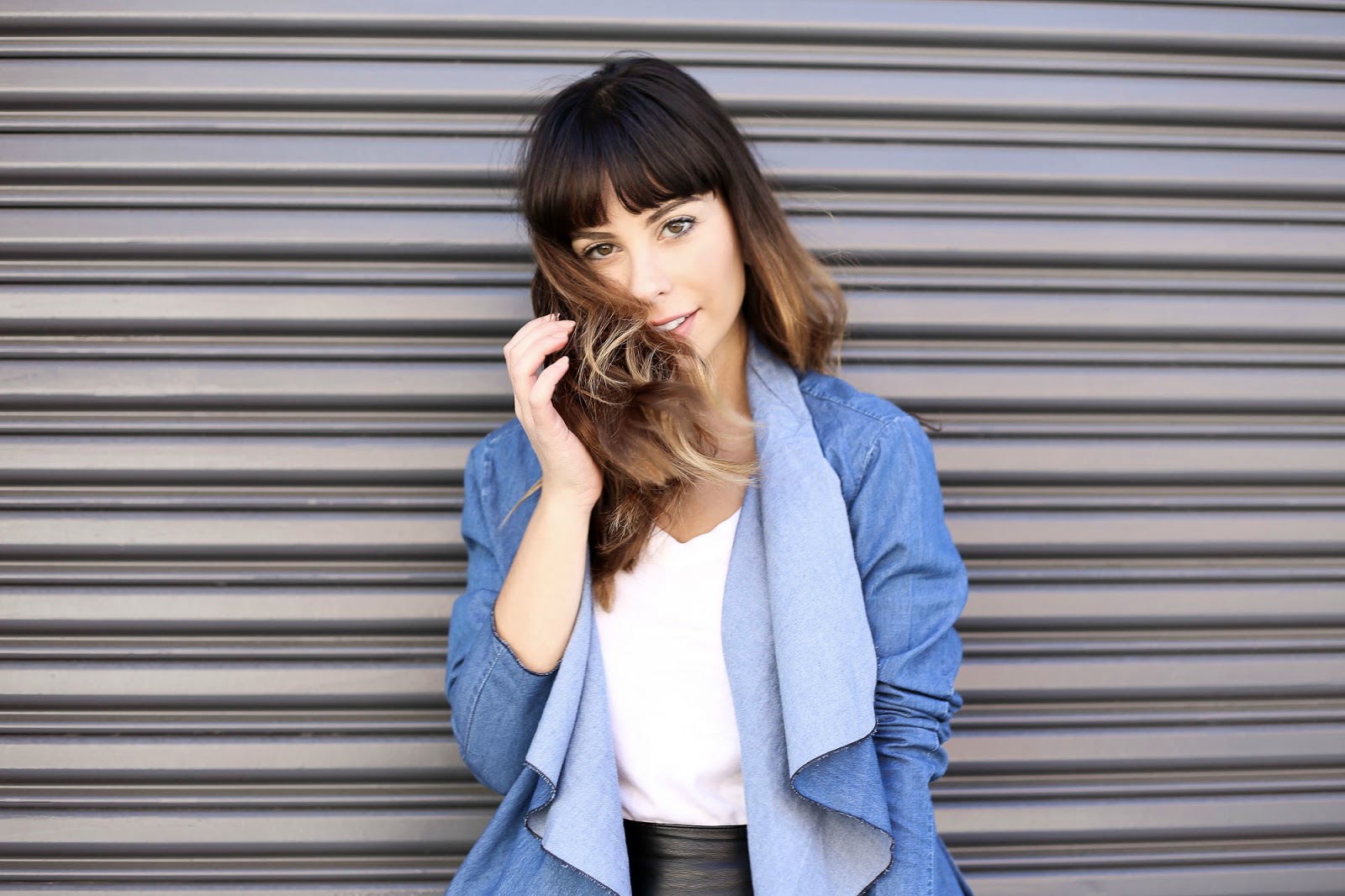 Stiletto Beats, boohoo, denim jacket, denim trench, retrosuperfuture, leather mini skirt, ootd, street style,