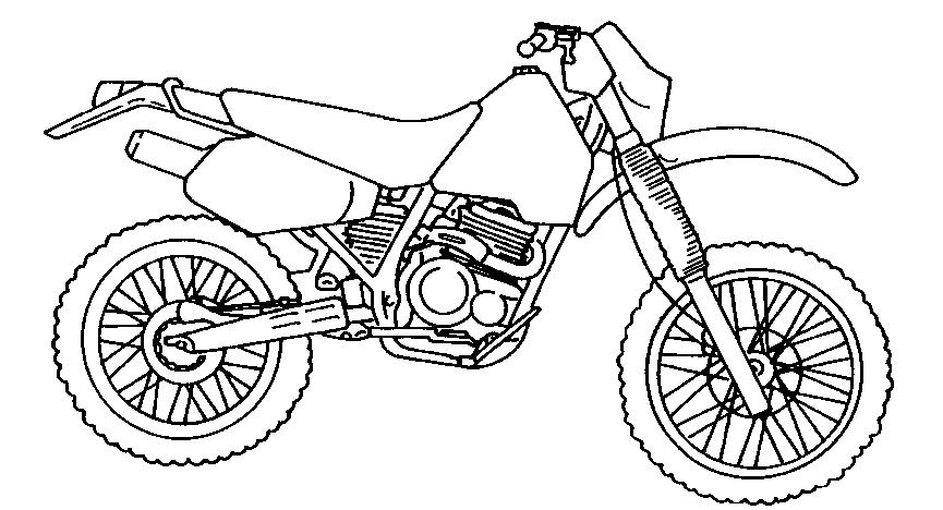 Desenhos para colorir de desenho de uma moto esportiva para colorir online  