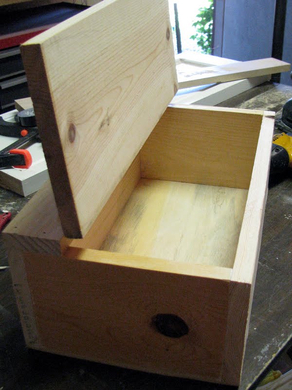 blue roof cabin How To Build an "Antique" Wood Box