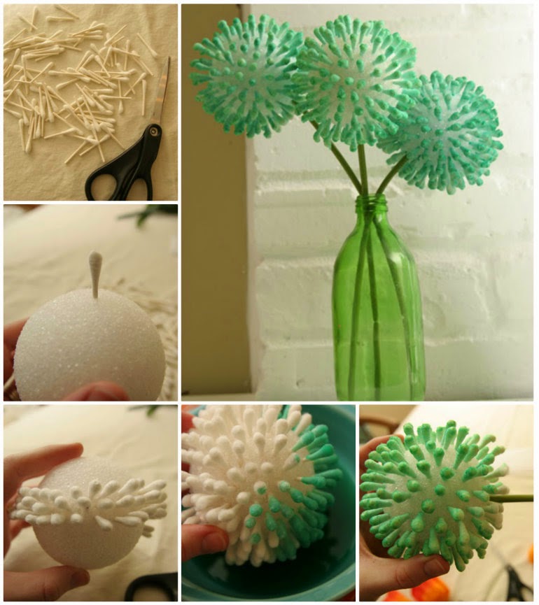 Ideas & Products DIY Cotton Bud Flowers