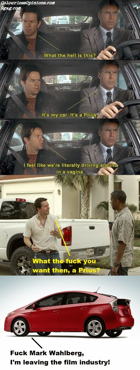 Mark Wahlberg Prius meme from The Other Guys & 2 Guns