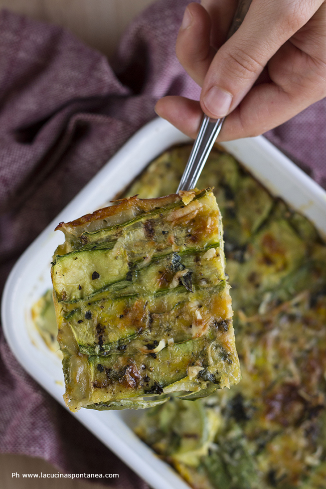 Parmigiana bianca di zucchine