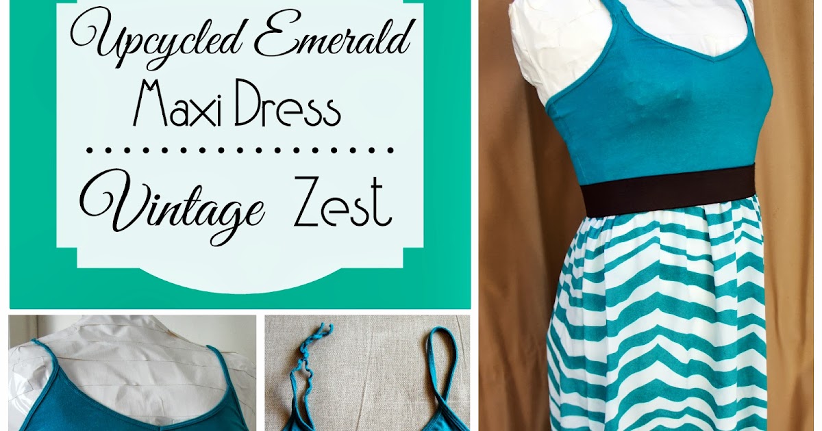 Upcycled Emerald Maxi Dress for The Sew Weekly Reunion Diane's