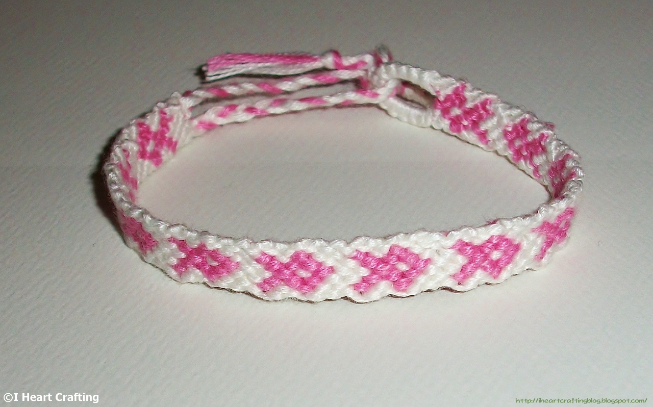I Heart Crafting The Completed Breast Cancer Bracelet and a Printable