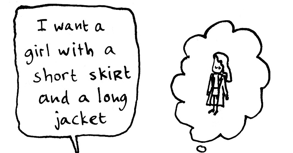 Sketchbook 365Song 23. Short skirt/ long jacket