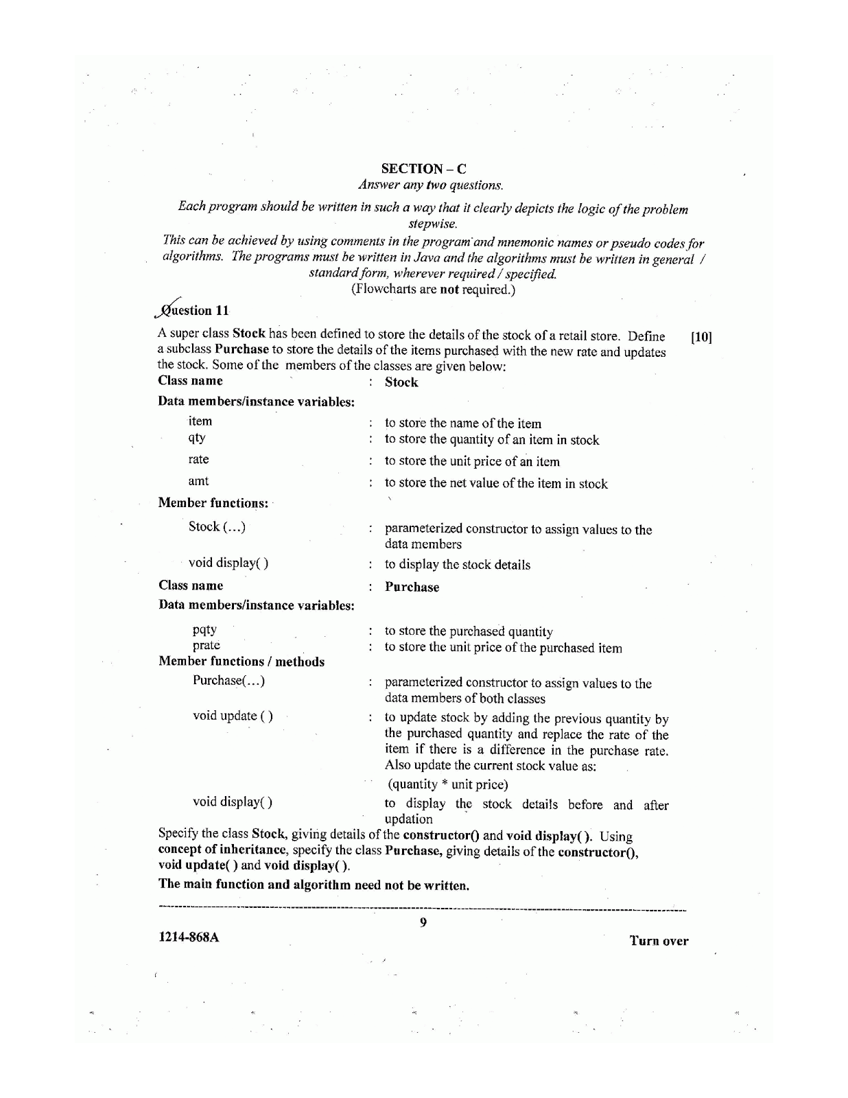 isc 2014 class 12th computer science question paper isc 2014 class 12th computer science question paper