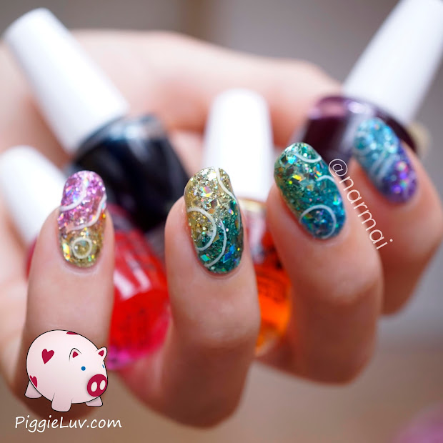 piggieluv glitter jellies nail