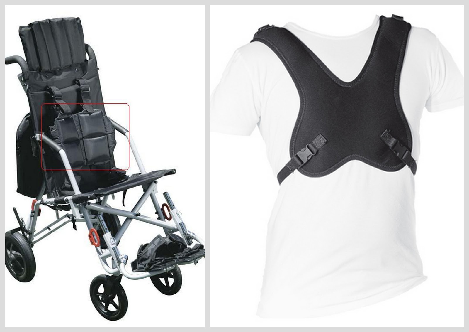 Care craft Wheelchair harness. Fixatievest.