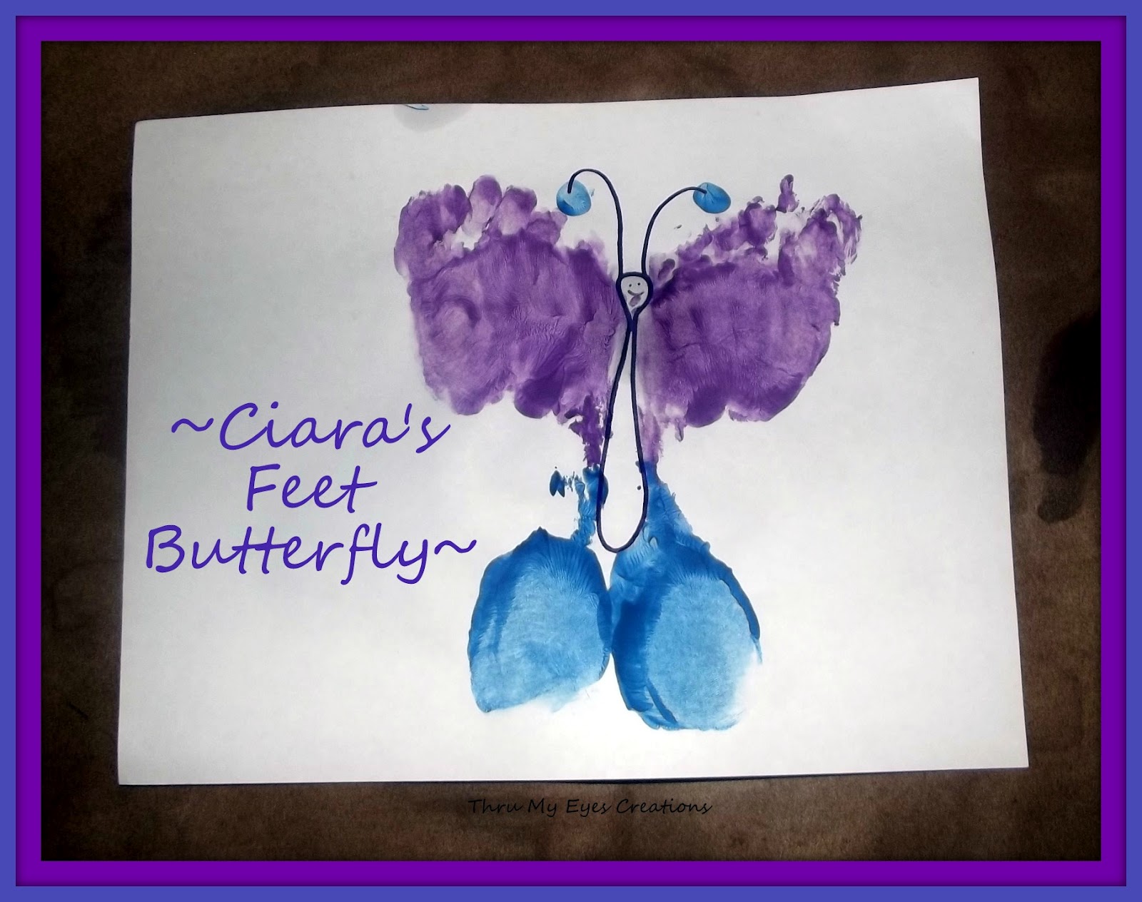 My Kind Of Introduction Cute FeetPrint Butterflies for Wall Art
