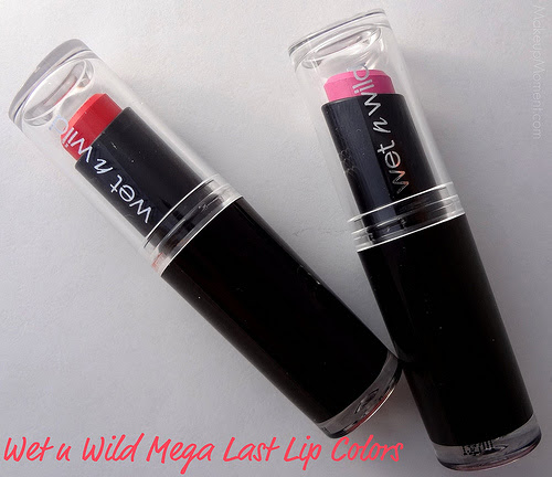 Wet n' Wild Mega Last Lip Colors: Dollhouse Pink, Purty Persimmon