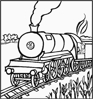 Coloring Pages for Kids: Trains Coloring Pages