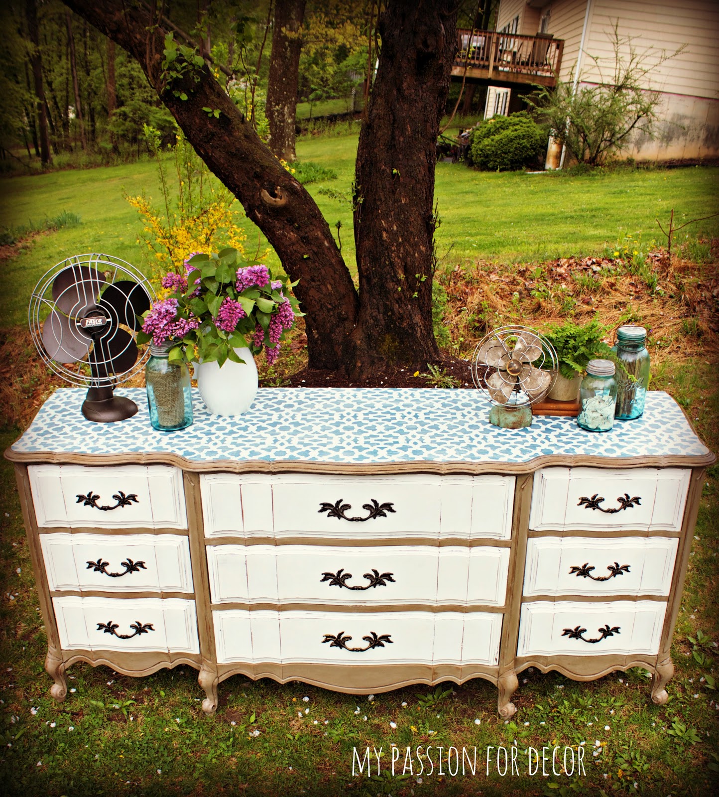 My Passion For Decor The Stenciled Dresser Challenge