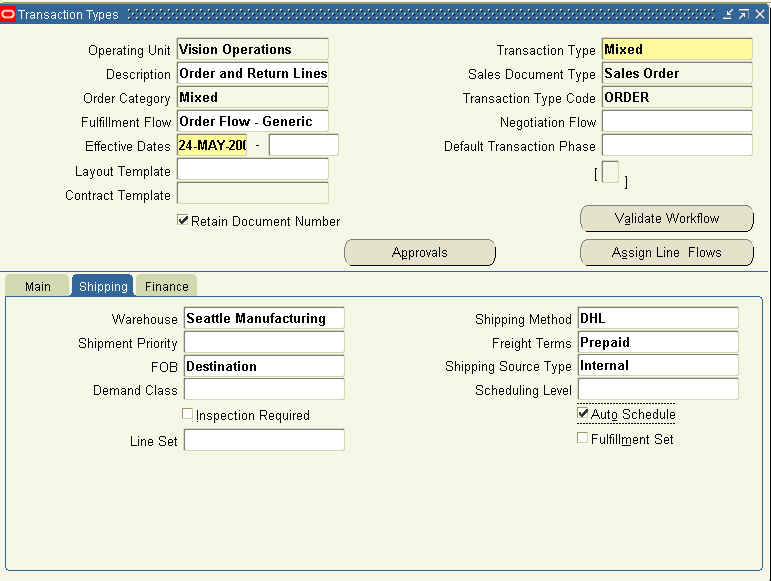 Oracle Applications Functional Various Ways to Schedule Sales Order