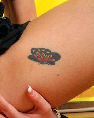 thigh tattoo fine art