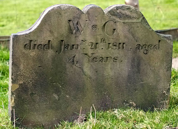 Picture of a Georgian Leeds gravestone Georgian gravestone Leeds
