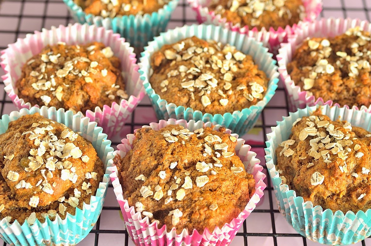 Eggfree, Dairyfree Wholemeal Banana and Date Muffins Utterly