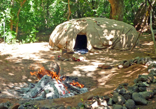 sweat lodge, a steam room of North American First Nations