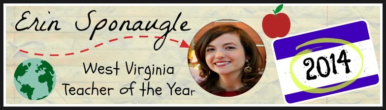 Erin Sponaugle, 2014 West Virginia Teacher of the Year  