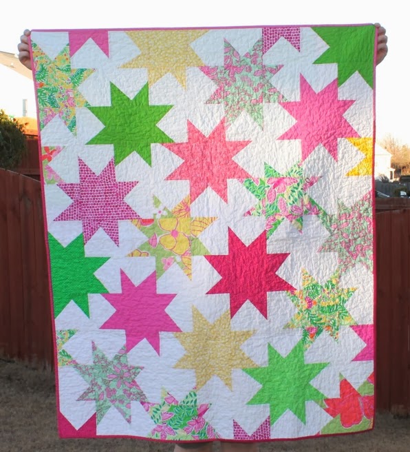 Sew Lux Fabric Blog Preppy Giant Sparkle Punch Quilt