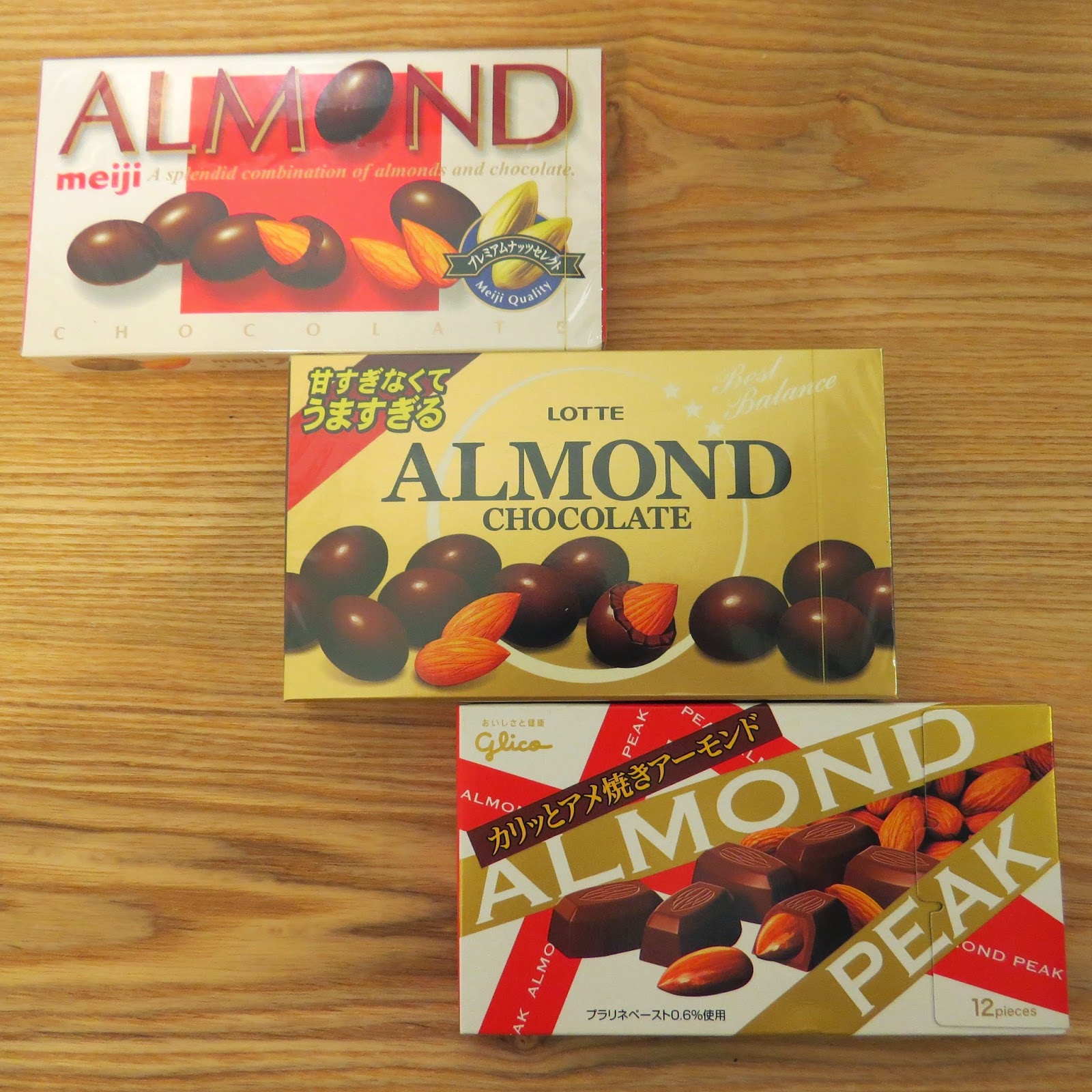 Japanese Almond Chocolate Meiji, Lotte and Glico It has grown on me!