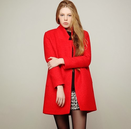 Luxe Scarlet Rosalin Preppy Coat