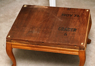 footstool bare wood