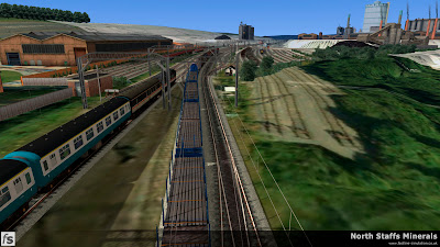 Fastline Simulation - North Staffs Minerals: A busy moment at Grange Junction in North Staffs Minerals, a route for RailWorks Train Simulator 2012.