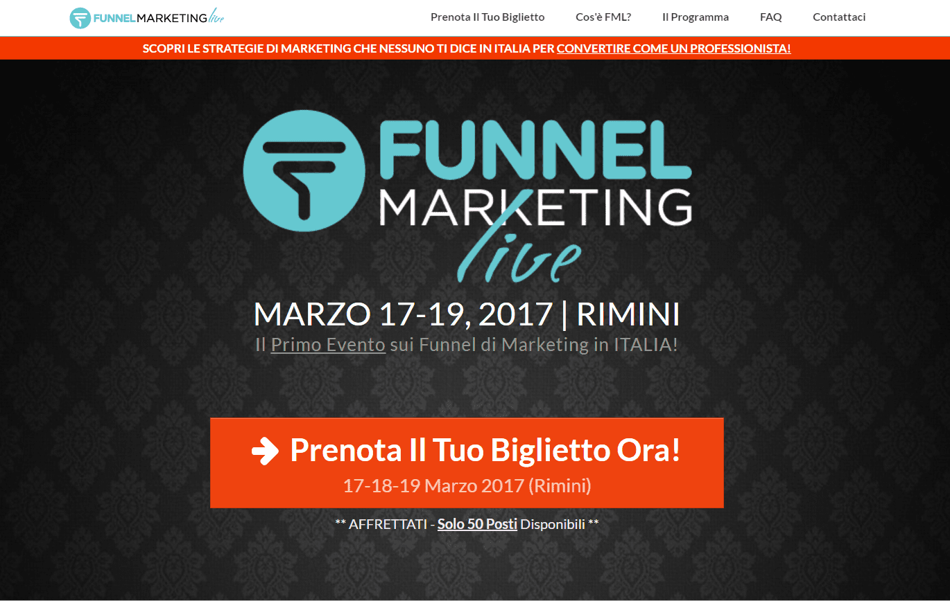 Evento Funnel Marketing Live