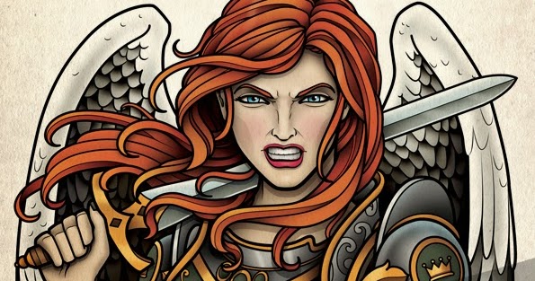Sams Blog: Female Warrior Angel Tattoo