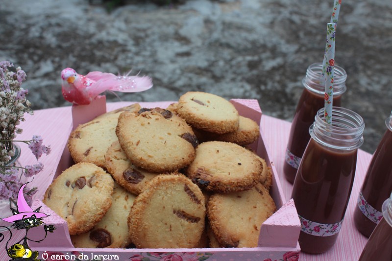 Galletas de Almendra, Coco y Chocolate