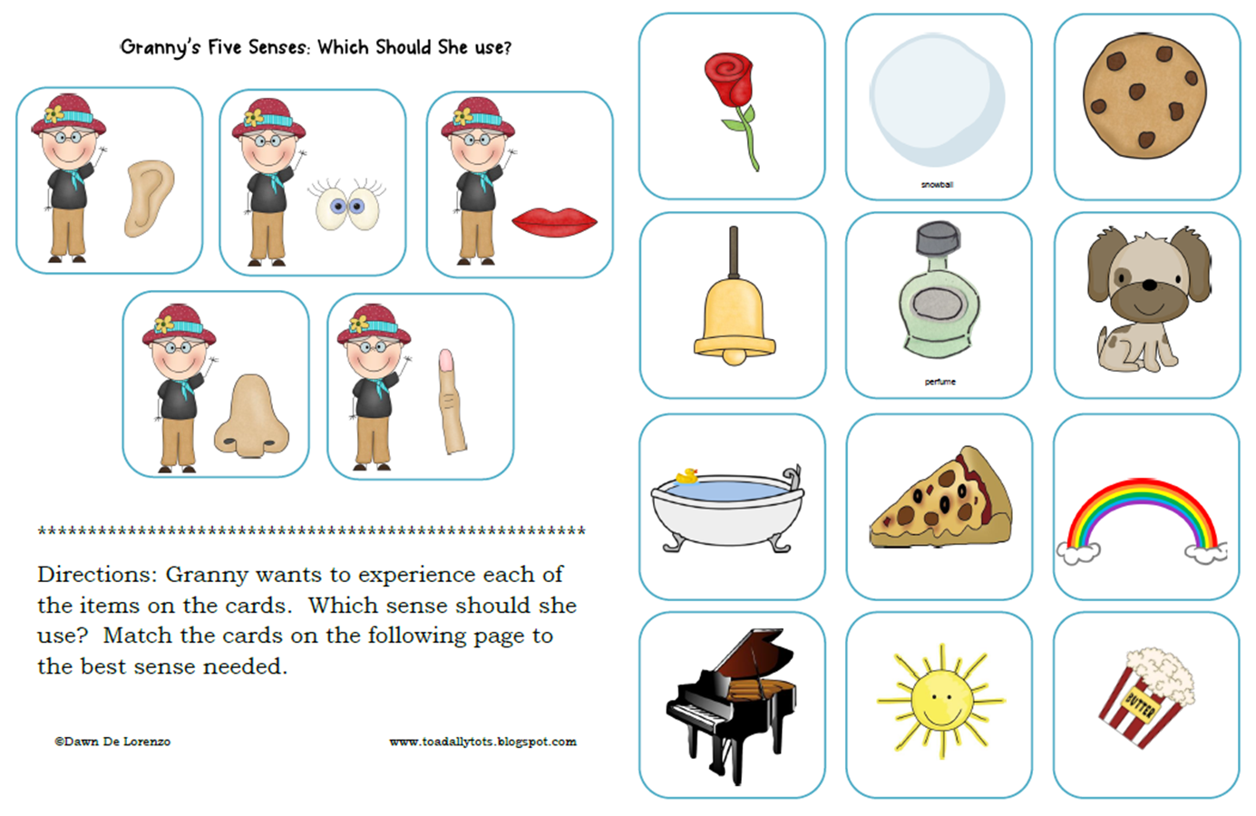five senses worksheets for preschoolers