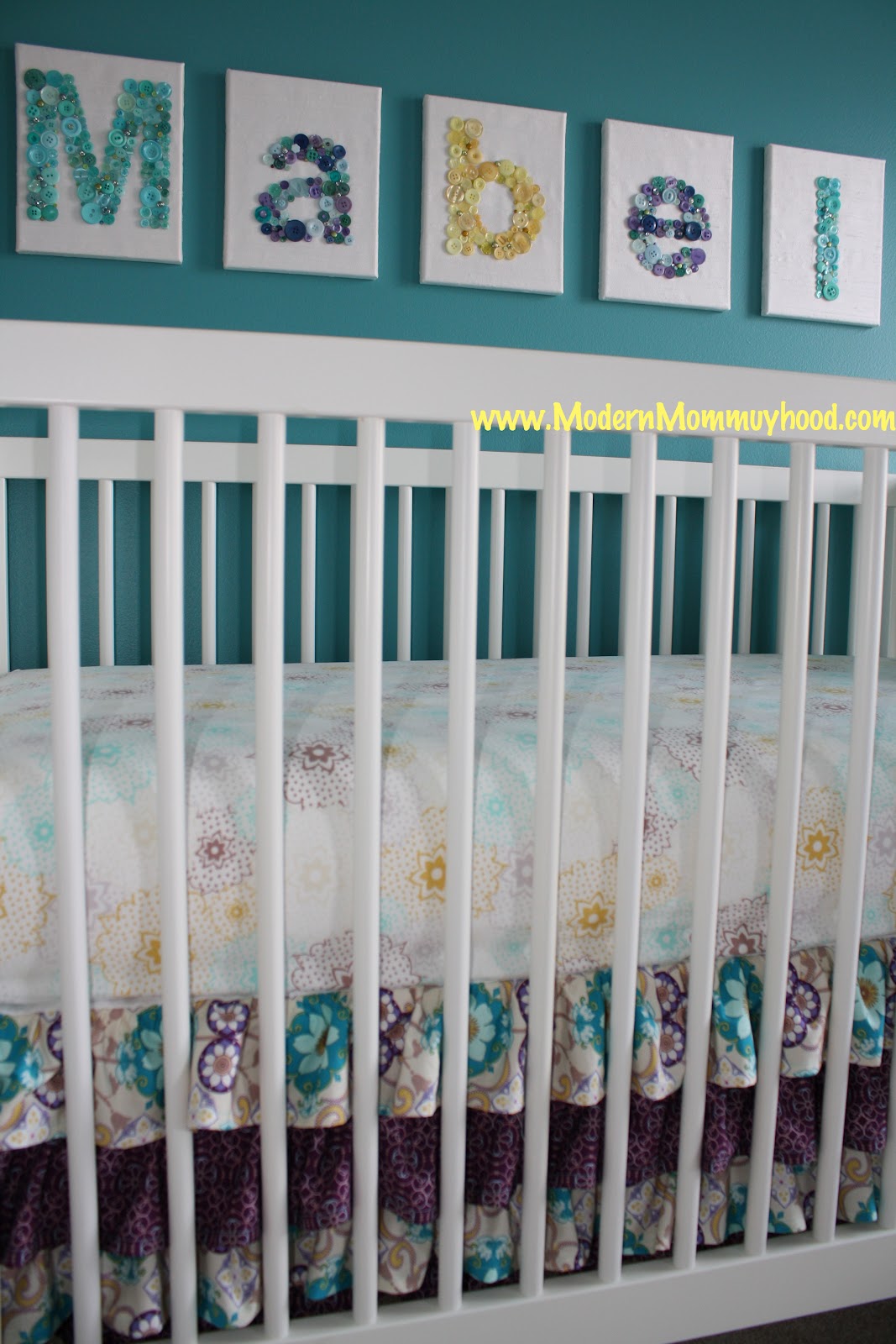 Homemade Crib Bedding and Button Letters Etsy Eat Your Heart Out