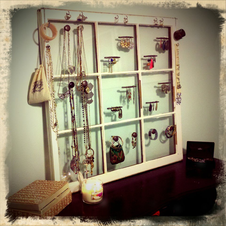 Alexsis Mae Vintage Window Jewelry Display DIY
