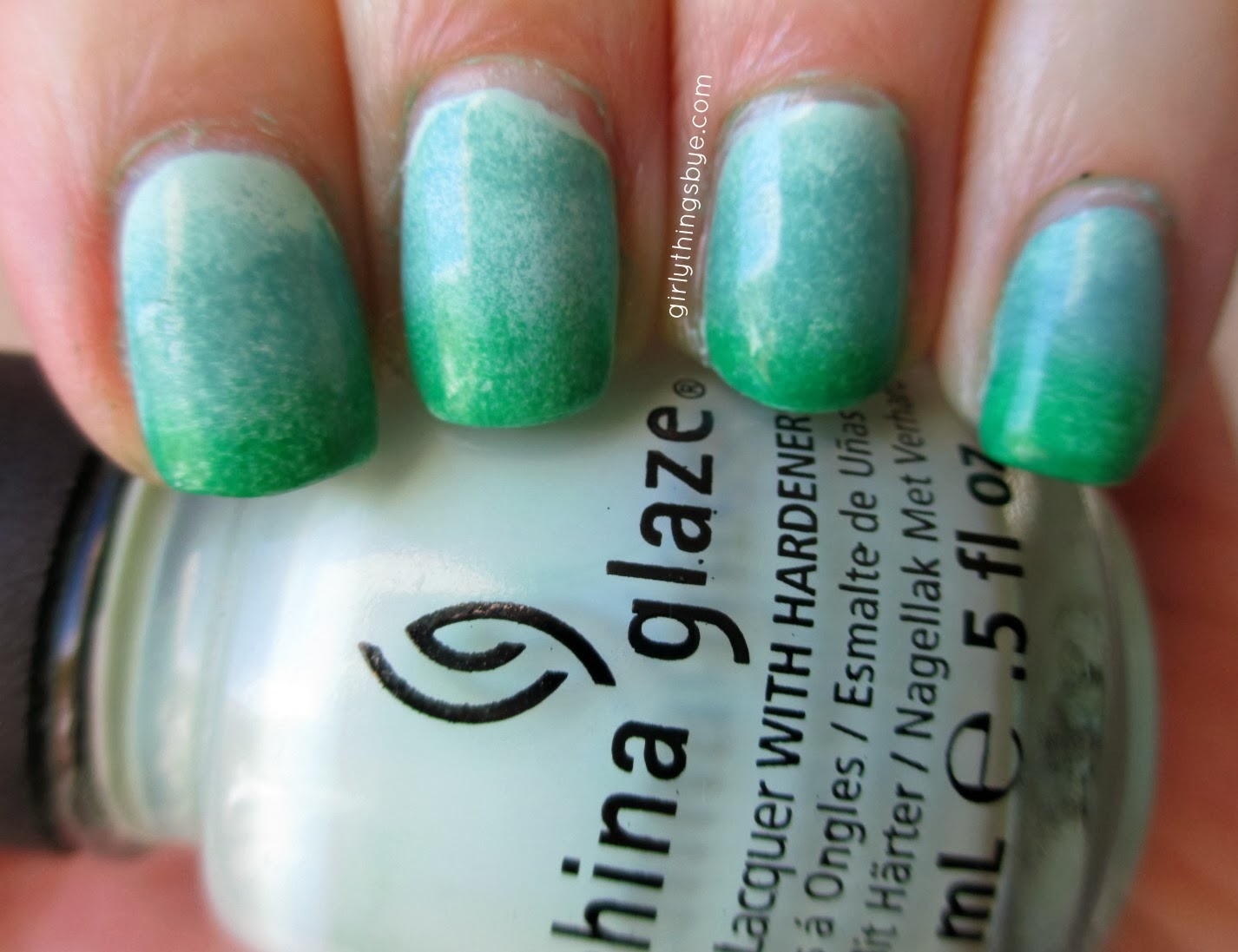 Manicure Monday Green Ombre Nails Girly Things by *e* girlythingsby_e