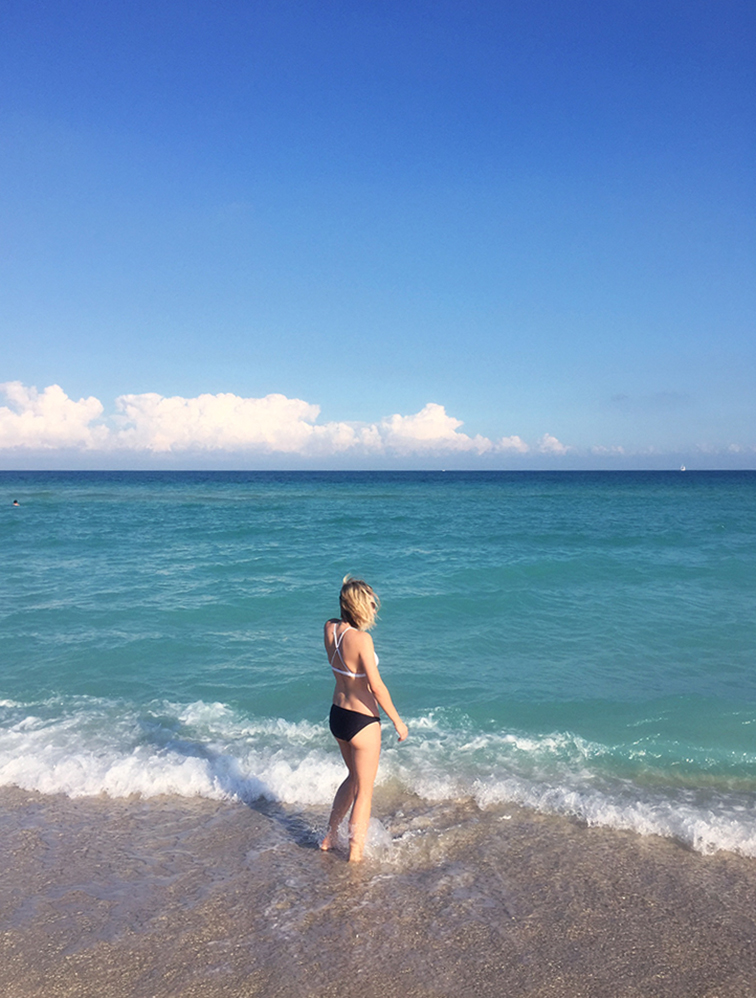 Taking in the waves, Nasty Gal bikini, Miami, South Beach, fun in the sun