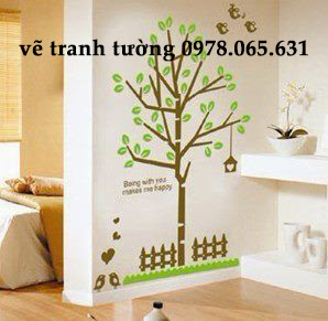 vẽ tranh tường phòng khách vẽ tranh tường phòng bếp