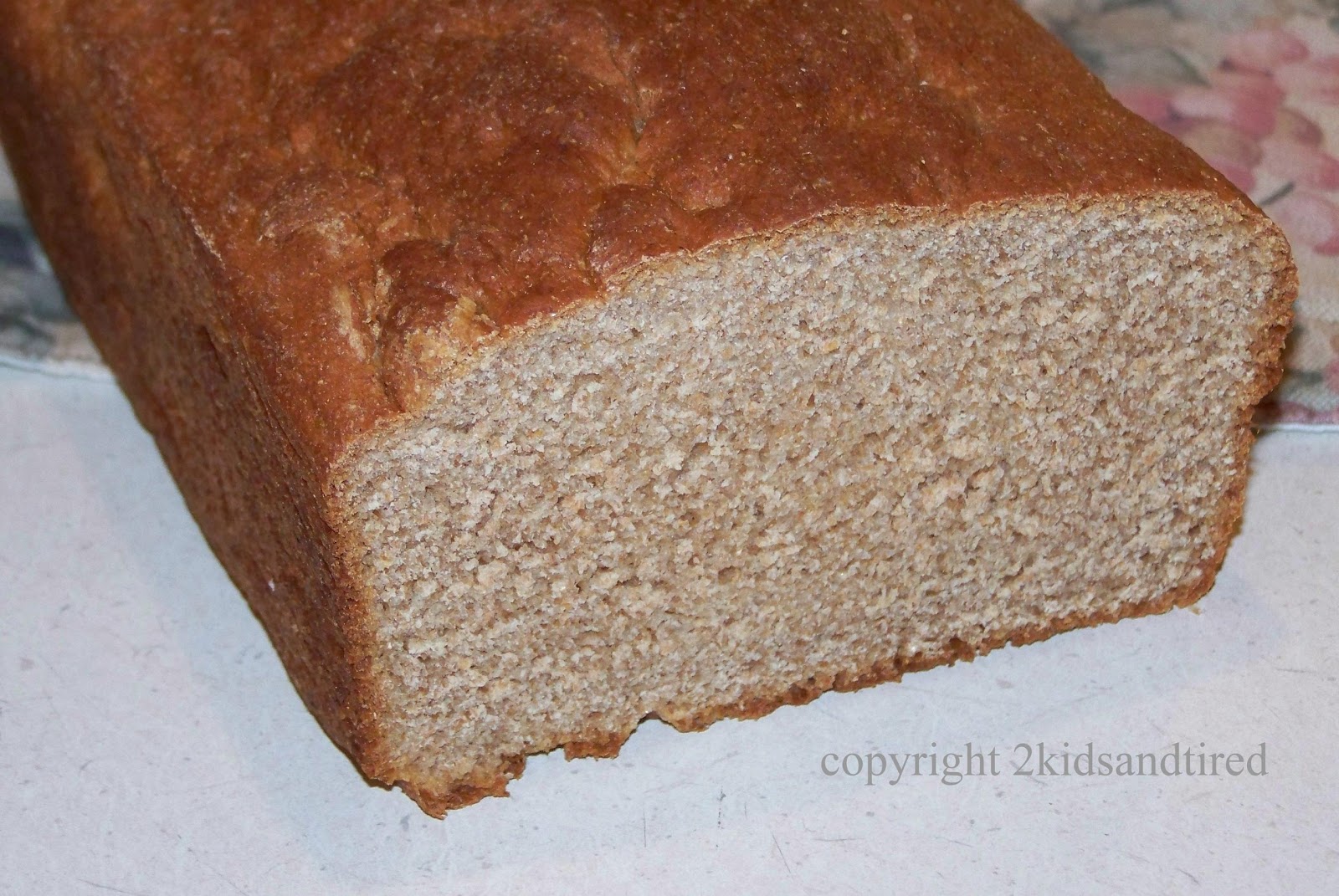 2 Kids and Tired Cooks Good Wheat Bread