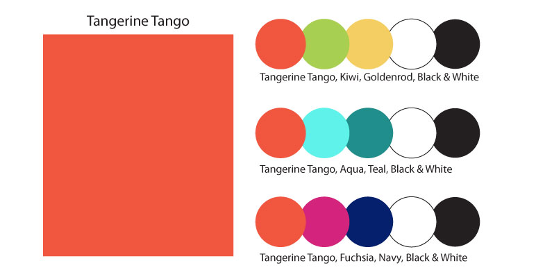 Take a look below for some tangerine tango color combo ideas
