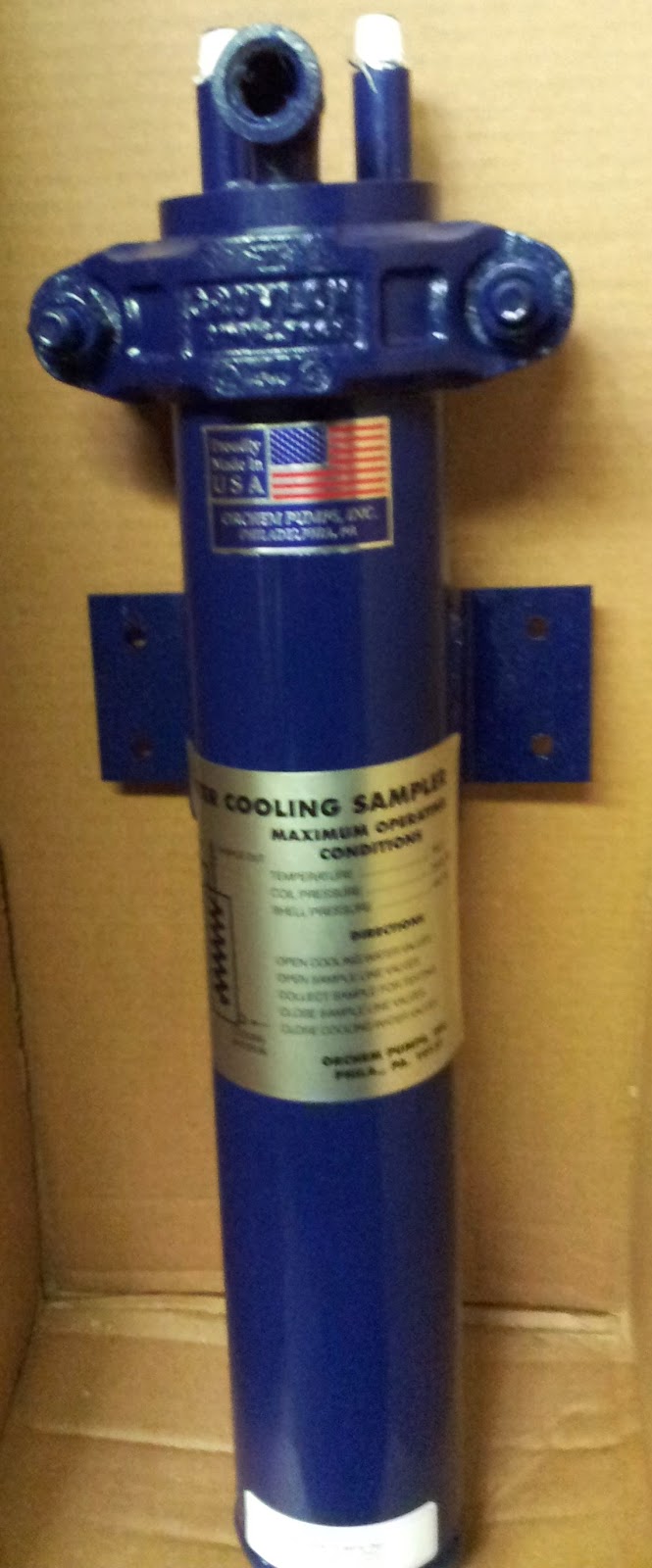 Orchem Pumps Boiler Sample Cooler with removable coil