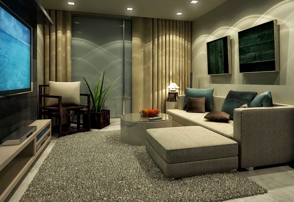 Simple minimalista Sala de estar Diseño | Diseños de casas