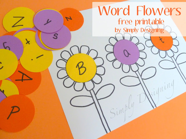 Word+Flowers+01b | Spelling Word Flowers (free printable) {Boredom Buster} | 9 |
