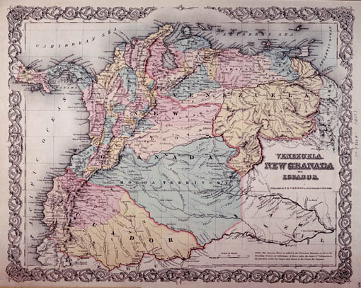 Mapa de Nueva Granada.