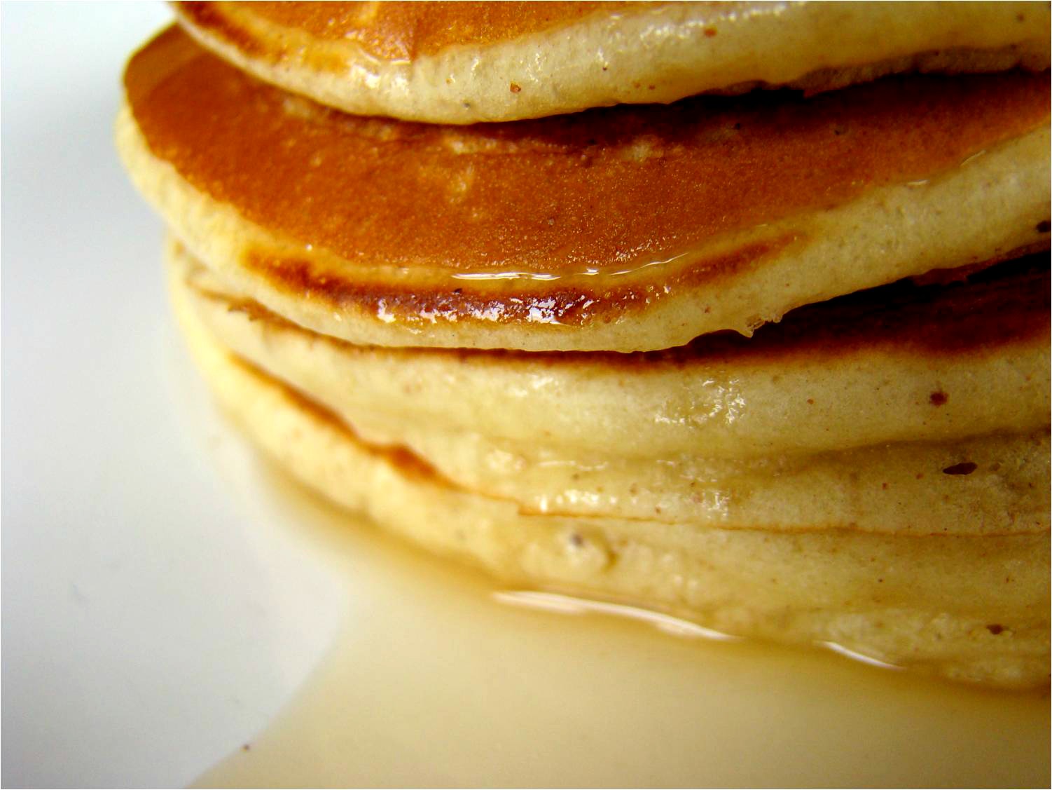 Eggnog pancakes with nog maple syrup