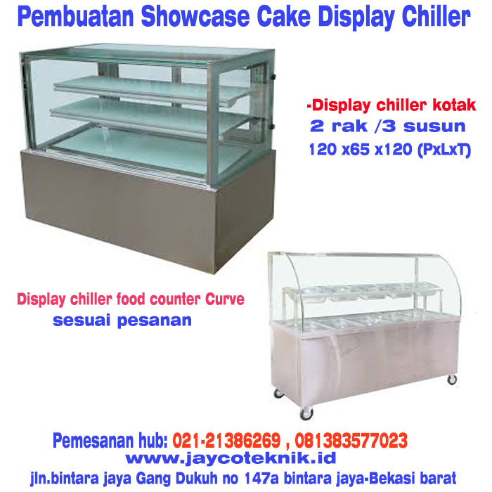 coutumized showcase cake display chiller