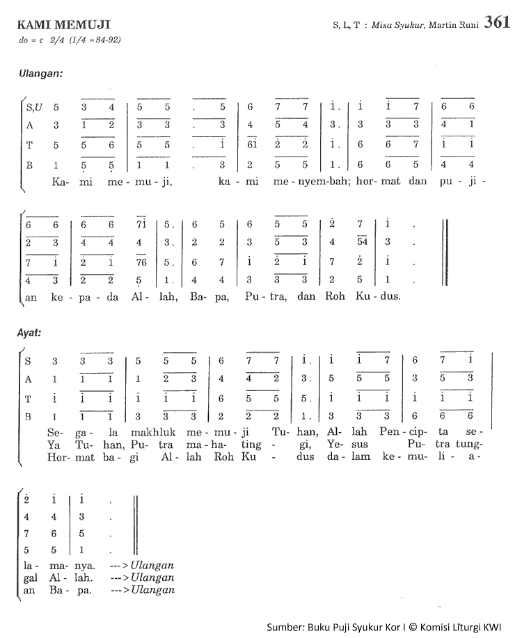 Lirik dan Chord Lagu Kami Memuji - PS. 361 - Madah Rohani