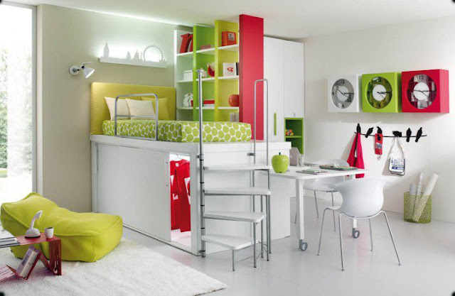 мебельные решения для маленькой детской комнаты фото