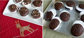 gingerbread whoopie pies with marshmallow fluff filling