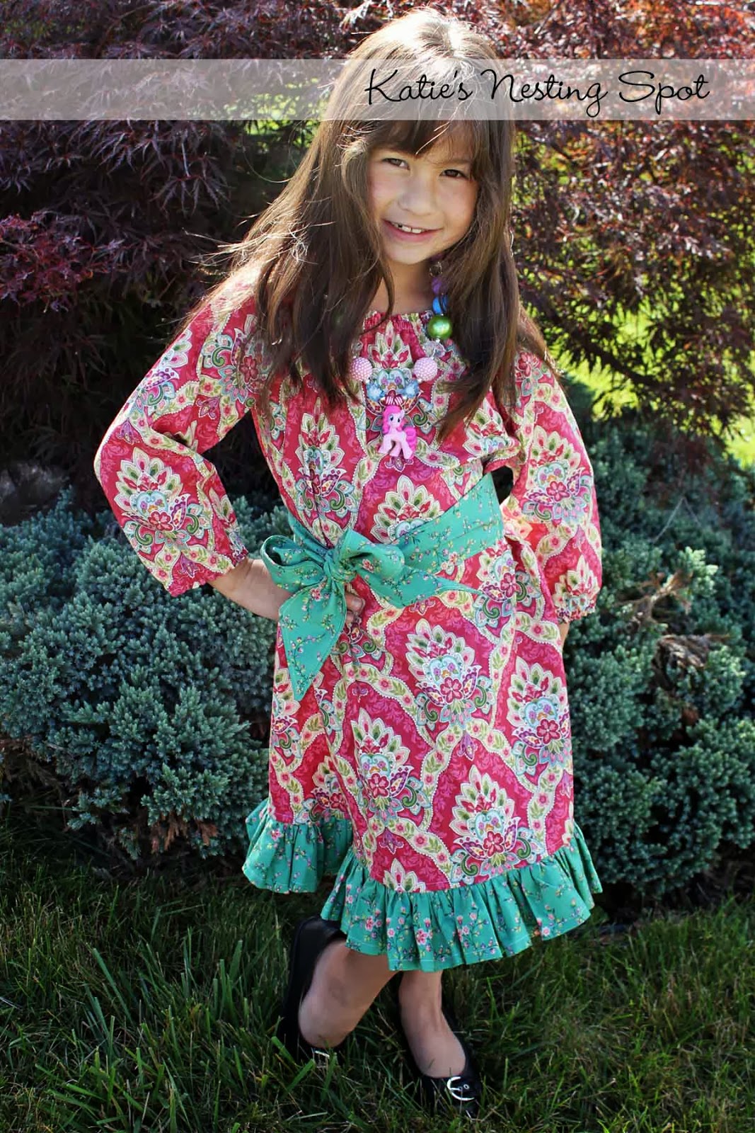 Katie's Nesting Spot A Sew Fierce Long Sleeve Peasant Dress