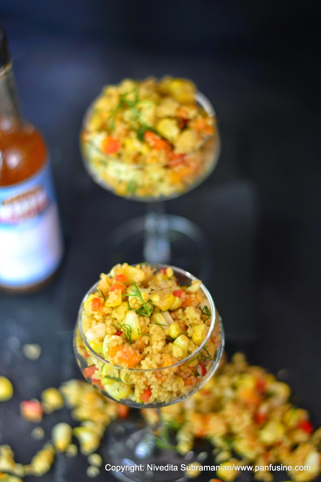Day 152 Cous cous salad with Corn & sweet red peppers