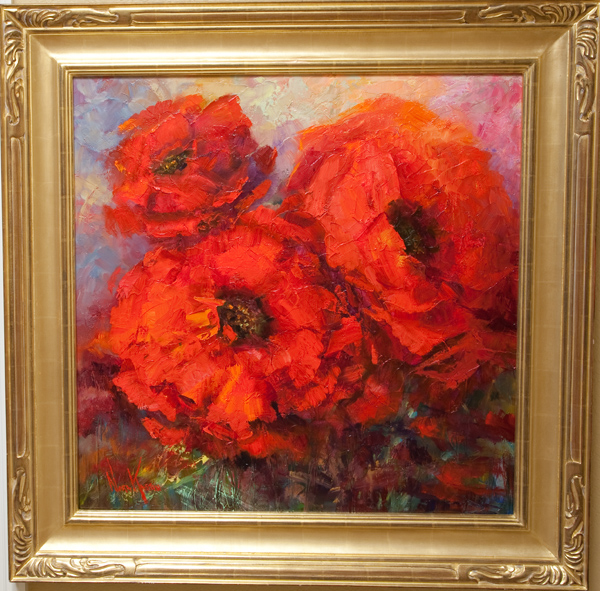 ART & SPIRIT by Artist, NORA KASTEN "Color Me Red" Oil Painting by